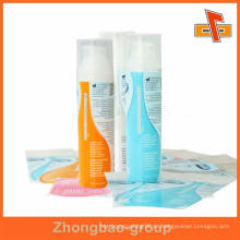 Wasserdichte benutzerdefinierte private PET-Flasche transparent Label Guangzhou Hersteller